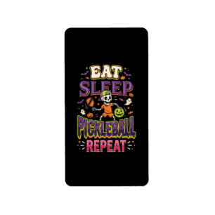 Eat Sleep Pickleball Repeat Pickleball Label