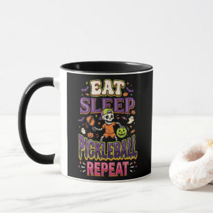 Eat Sleep Pickleball Repeat Pickleball Mug
