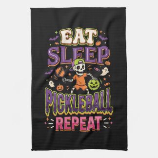 Eat Sleep Pickleball Repeat Pickleball Tea Towel