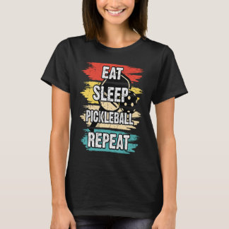 Eat Sleep Pickleball Repeat Retro Vintage  5 T-Shirt