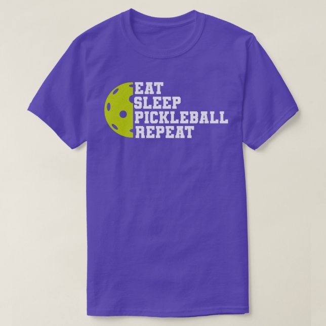 Eat Sleep Pickleball Repeat T-Shirt (Design Front)