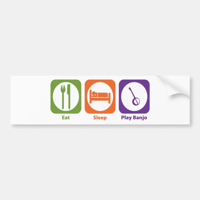 Eat Sleep Play Banjo Bumper Sticker (Front)