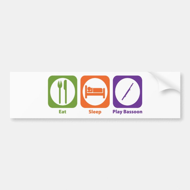 Eat Sleep Play Bassoon Bumper Sticker (Front)