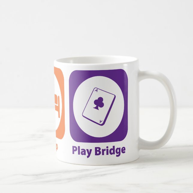 Eat Sleep Play Bridge Coffee Mug (Right)