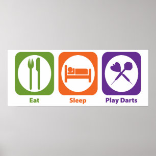 Eat Sleep Play Darts Poster