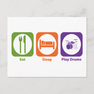 Eat Sleep Play Drums Postcard