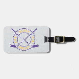Eat Sleep Play Hockey Customisable Luggage Tag