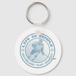 Eat Sleep Play Hockey Key Ring