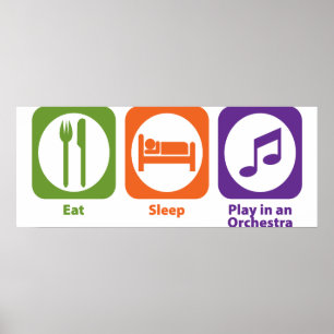 Eat Sleep Play in an Orchestra Poster