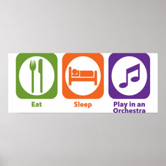 Eat Sleep Play in an Orchestra Poster