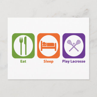 Eat Sleep Play Lacrosse Postcard