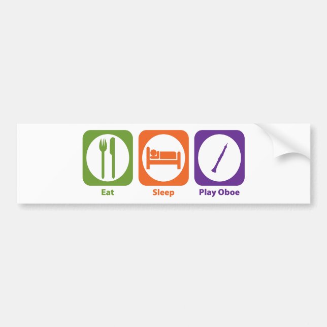Eat Sleep Play Oboe Bumper Sticker (Front)