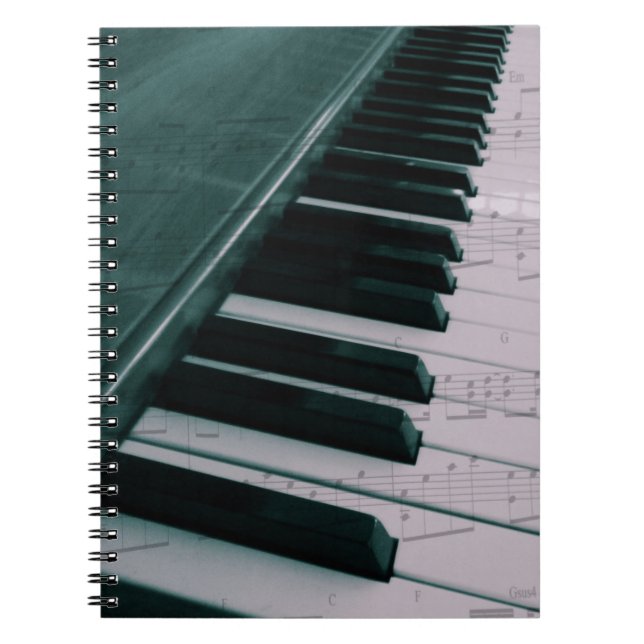 Eat Sleep Play (Piano) Spiral Notebook (Front)