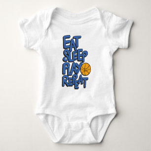 Eat sleep play repeat baby bodysuit