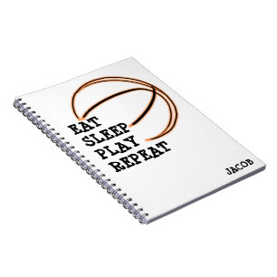 Eat Sleep Play Repeat Basketball Notebook