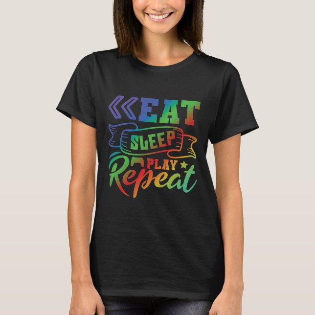 Eat Sleep Play Repeat T-Shirt (Front)