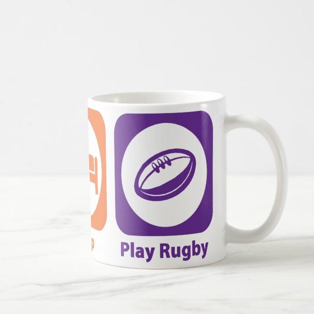Eat Sleep Play Rugby Coffee Mug (Right)