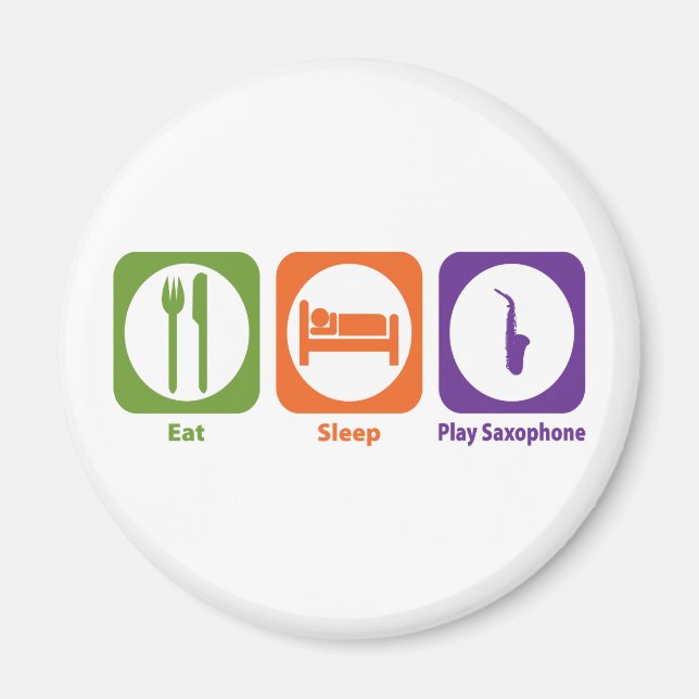 Eat Sleep Play Saxophone Magnet (Front)