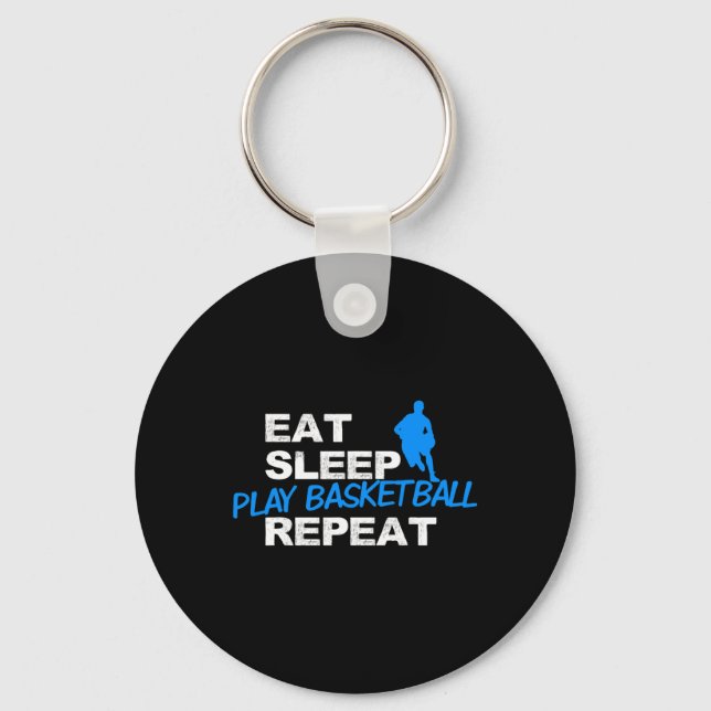 Eat Sleep Play Sketll Repeat  Key Ring (Front)