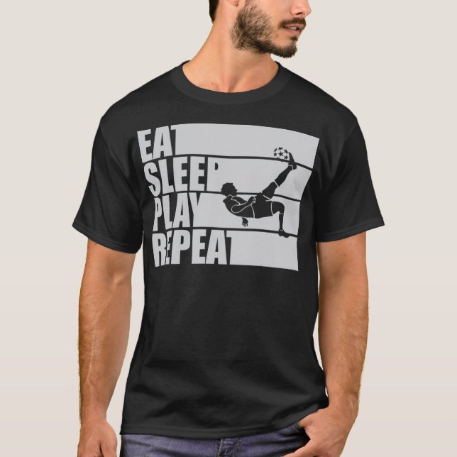 Eat Sleep Play Soccer field  T-Shirt (Front)