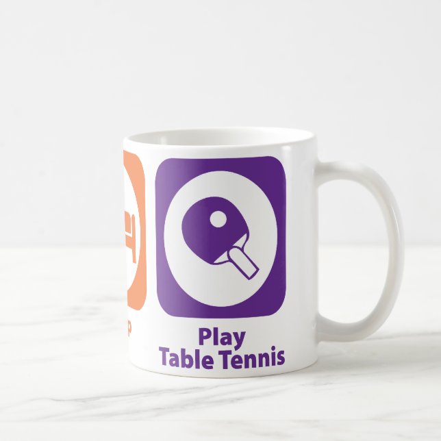 Eat Sleep Play Table Tennis Coffee Mug (Right)