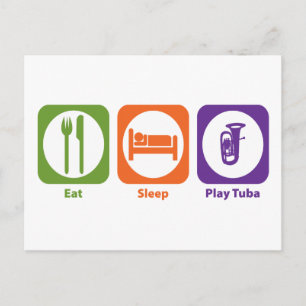 Eat Sleep Play Tuba Postcard
