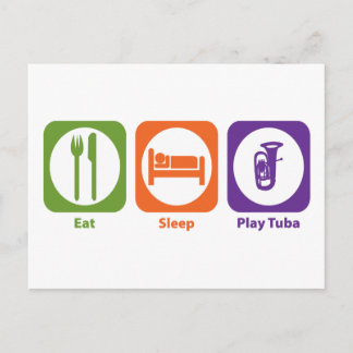 Eat Sleep Play Tuba Postcard