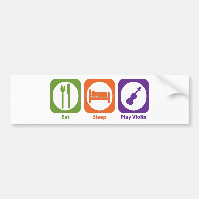 Eat Sleep Play Violin Bumper Sticker (Front)