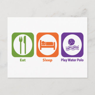Eat Sleep Play Water Polo Postcard