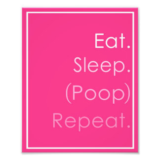 Eat Sleep Poop Repeat Baby Nursery Art Photo Print