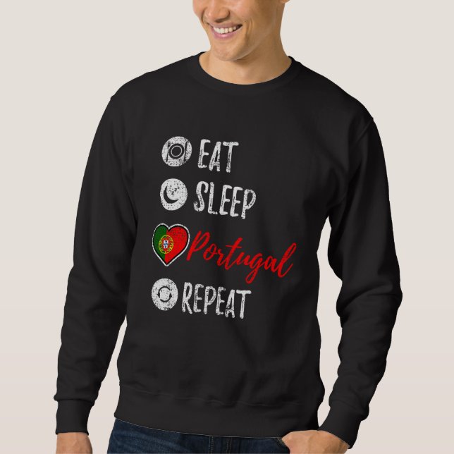 Eat Sleep Portugal Repeat Vintage Sweatshirt (Front)