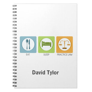 Eat sleep, practice law spiral notebook