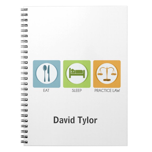 Eat sleep, practice law spiral notebook (Front)