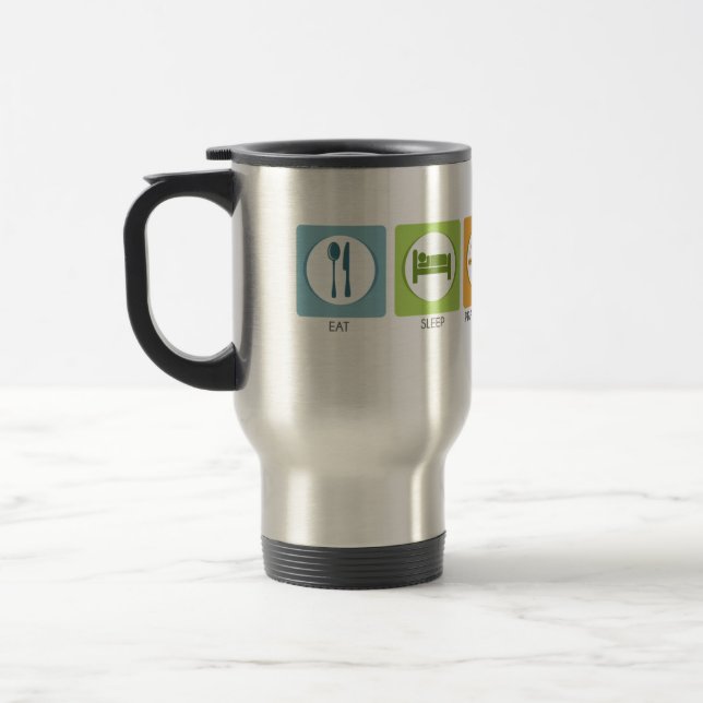 Eat sleep, practice law travel mug (Left)