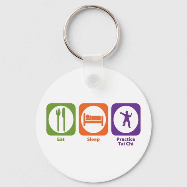 Eat Sleep Practice Tai Chi Key Ring (Front)