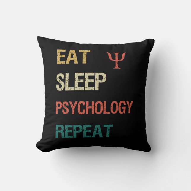 Eat sleep psychology repeat cushion (Front)