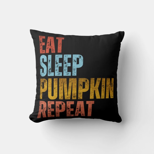 EAT SLEEP PUMPKIN REPEAT CUSHION (Front)