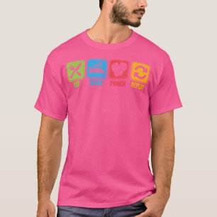 Eat Sleep Punch Repeat Boxing Martial Arts Boxer M T-Shirt