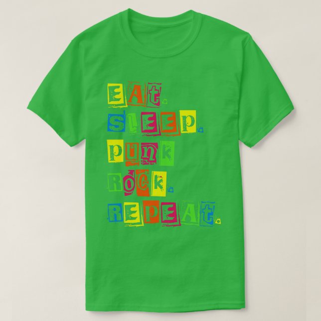 Eat Sleep Punkrock Repeat T-Shirt (Design Front)
