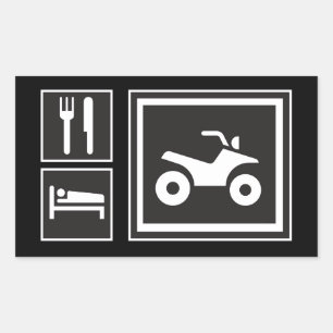 Eat Sleep QUAD! Rectangular Sticker