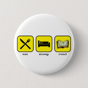 Eat Sleep Read 6 Cm Round Badge