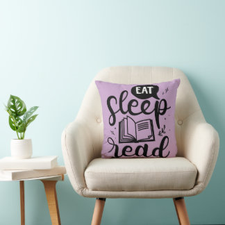 Eat Sleep Read Book Lover Cushion