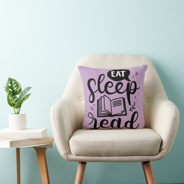 Eat Sleep Read Book Lover Cushion (Chair)