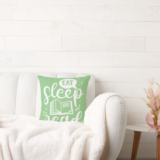 Eat Sleep Read Book Lover Cushion (Couch)