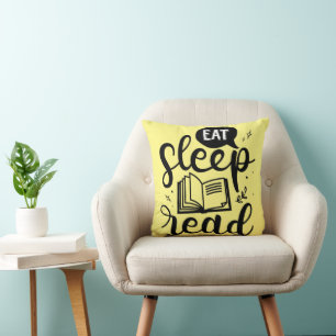 Eat Sleep Read Book Lover Cushion