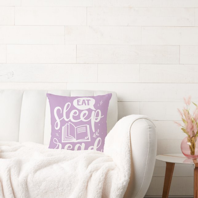 Eat Sleep Read Book Lover Cushion (Couch)
