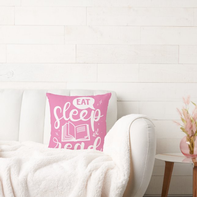 Eat Sleep Read Book Lover Cushion (Couch)