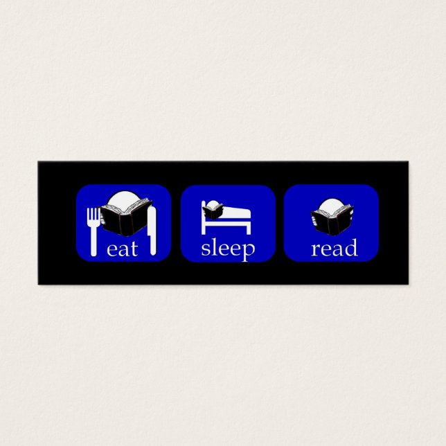 eat sleep read Booklover's Bookmark to Customise (Front)