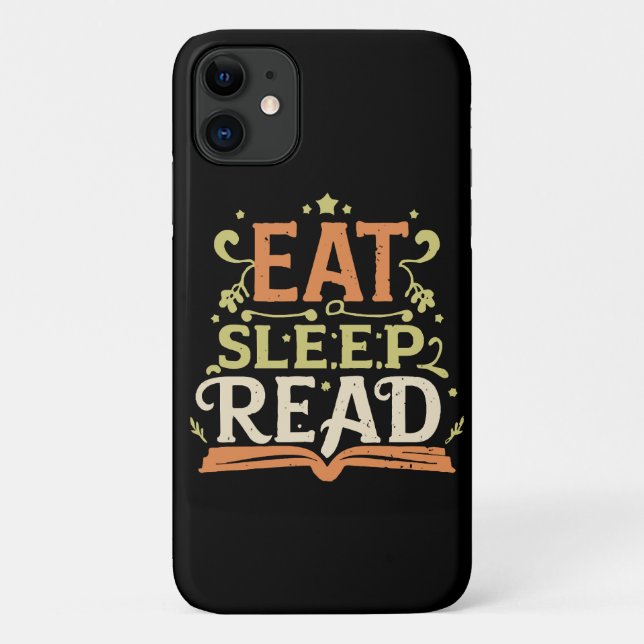 Eat Sleep Read, Funny Reading Case-Mate iPhone Case (Back)