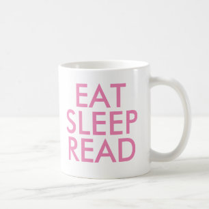 Eat Sleep Read mug   Cute Book Lover Slogan Mug